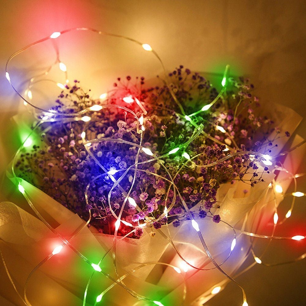 Instalatie de Craciun Yoto, liniara, cu 100 micro LED-uri, 10 m, 220V, conectare la retea, cu 8 jocuri de lumini,
