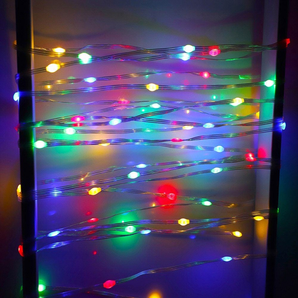 Instalatie de Craciun Flippy, liniara, cu 200 micro LED-uri, 20 m, 220V, conectare la retea, cu 8 jocuri de lumini,