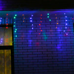 Instalatie de Craciun Flippy® Tip Franjuri, 12 m, 300 LED-uri, Interconectabila, Multicolor