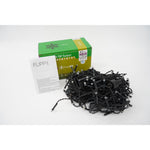 Sectiune Instalatie de Craciun, Flippy®, Tip Turturi, 5 m, 143 LED-uri, cu Flash, Fir Negru, Lumina Alb Rece, IP44,