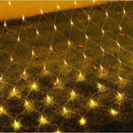 Instalatie de Craciun, Flippy®, Tip Plasa, 1.5 x 1.5 m, 120 LED-uri, Interconectabila, Alb Cald