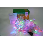 Sectiune Instalatie de Craciun Flippy® Tip Turturi, Flash 5 m, 143 LED-uri, Interconectabila, Fir Transparent, RB-RG,