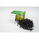 Instalatie de Craciun Flippy® Tip Turturi, Franjuri cu Flash, Sectiune 3 m, 96 LED-uri, Interconectabila, Fir Negru,