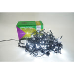 Instalatie de Craciun Flippy® Tip Turturi, Franjuri cu Flash, Sectiune 4 m, 132 LED-uri, Interconectabila, Fir Negru,