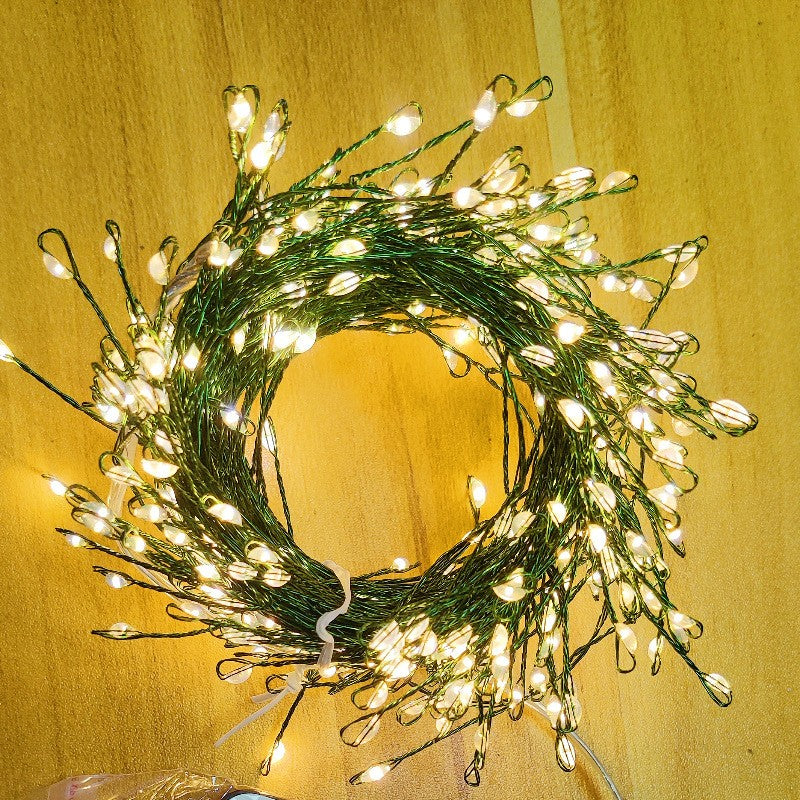 Instalatie de Craciun Liniara, Flippy®, Tip Cluster, 8 Jocuri de Lumini, cu Telecomanda, 3 m, 100 Led-uri, Alimentare