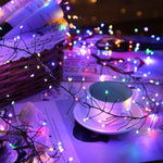 Instalatie de Craciun Liniara, Flippy®, Tip Cluster, 8 Jocuri de Lumini, cu Telecomanda, 3 m, 100 Led-uri, Alimentare