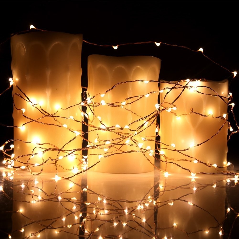 Instalatie de Craciun Liniara, Flippy®, Tip Liniara, Fir Cupru, 8 Jocuri de Lumini, cu Telecomanda, 10 m, 100 Led-uri,