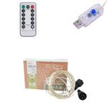 Instalatie de Craciun Liniara, Flippy®, Tip Liniara, Fir Cupru, 8 Jocuri de Lumini, cu Telecomanda, 10 m, 100 Led-uri,