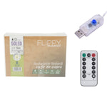 Instalatie de Craciun Liniara, Flippy®, Tip Liniara, Fir Cupru, 8 Jocuri de Lumini, cu Telecomanda, 5 m, 50 Led-uri,