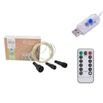 Instalatie de Craciun Liniara, Flippy®, Tip Liniara, Fir Cupru, 8 Jocuri de Lumini, cu Telecomanda, 5 m, 50 Led-uri,