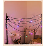 Instalatie de Craciun liniara Yoto, 10 m, din care 1 m cablu priza 220V, 100 LED, 8 jocuri de lumini, controler, fir