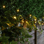 Instalatie de Craciun liniara Yoto, 10 m, din care 1 m cablu priza 220V, 100 LED, 8 jocuri de lumini, controler, fir