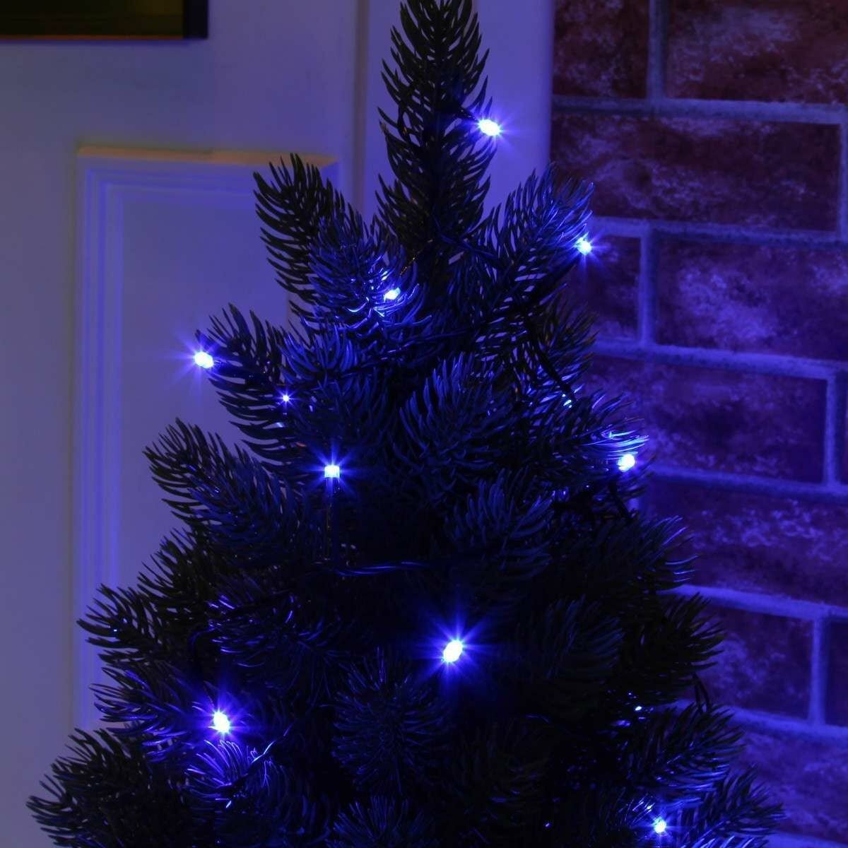 Instalatie de Craciun liniara Yoto, 10 m, din care 1 m cablu priza 220V, 100 LED, 8 jocuri de lumini, controler, fir