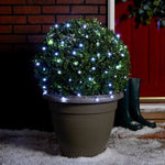 Instalatie de Craciun liniara Yoto, 10 m, din care 1 m cablu priza 220V, 100 LED, 8 jocuri de lumini, controler, fir