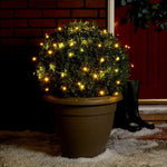 Instalatie de Craciun liniara Yoto, 10 m, din care 1 m cablu priza 220V, 100 LED, 8 jocuri de lumini, controler, fir