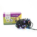 Instalatie de Craciun liniara Yoto, 10 m, din care 1 m cablu priza 220V, 100 LED, 8 jocuri de lumini, pentru interior,