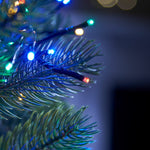 Instalatie de Craciun liniara Yoto, 10 m, din care 1 m cablu priza 220V, 100 LED, 8 jocuri de lumini, pentru interior,