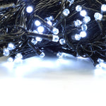 Instalatie de Craciun liniara Yoto, 17 m, din care 1 m cablu priza 220V, 200 LED, 8 jocuri de lumini, beculet in 6