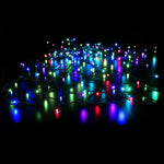 Instalatie de Craciun liniara Yoto, 17 m, din care 1 m cablu priza 220V, 200 LED, 8 jocuri de lumini, controler, fir