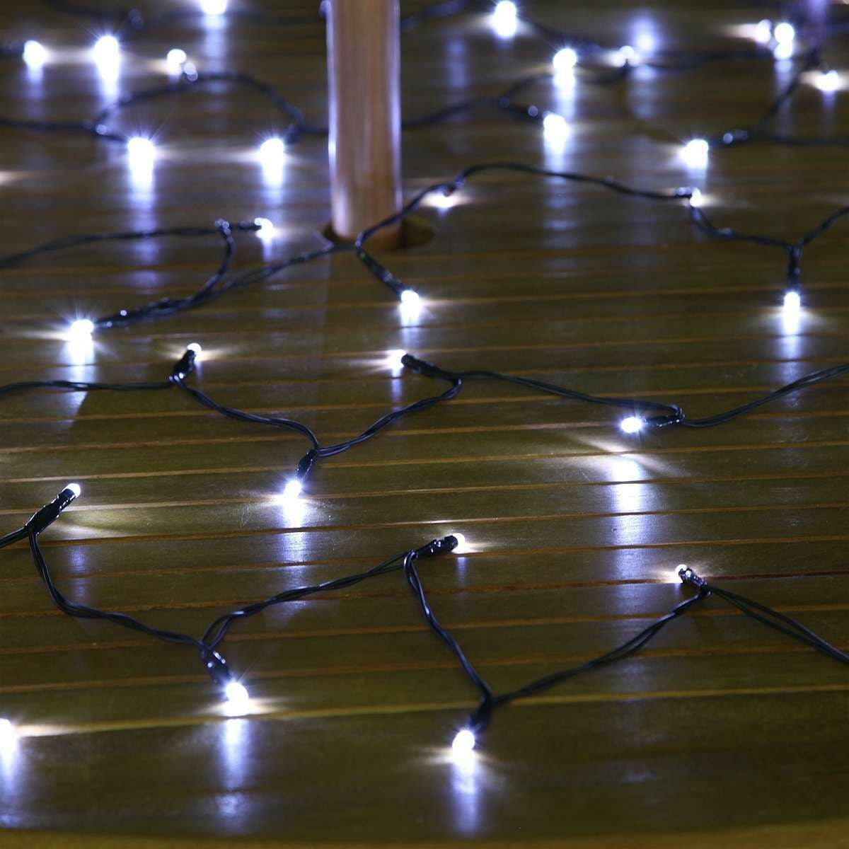Instalatie de Craciun Liniara Yoto, 22 m, din care 1 m Prelungitor 220V, 300 LED, 8 jocuri de lumini, Controler,