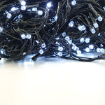 Instalatie de Craciun liniara Yoto, 24 m, din care 1 m cablu priza 220V, 300 LED, 8 jocuri de lumini, beculet in 6