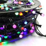 Instalatie de Craciun Liniara Yoto, 50 m, 1 m Prelungitor 220V, 498 LED, 8 Jocuri de Lumini, Controler, Fir Negru,