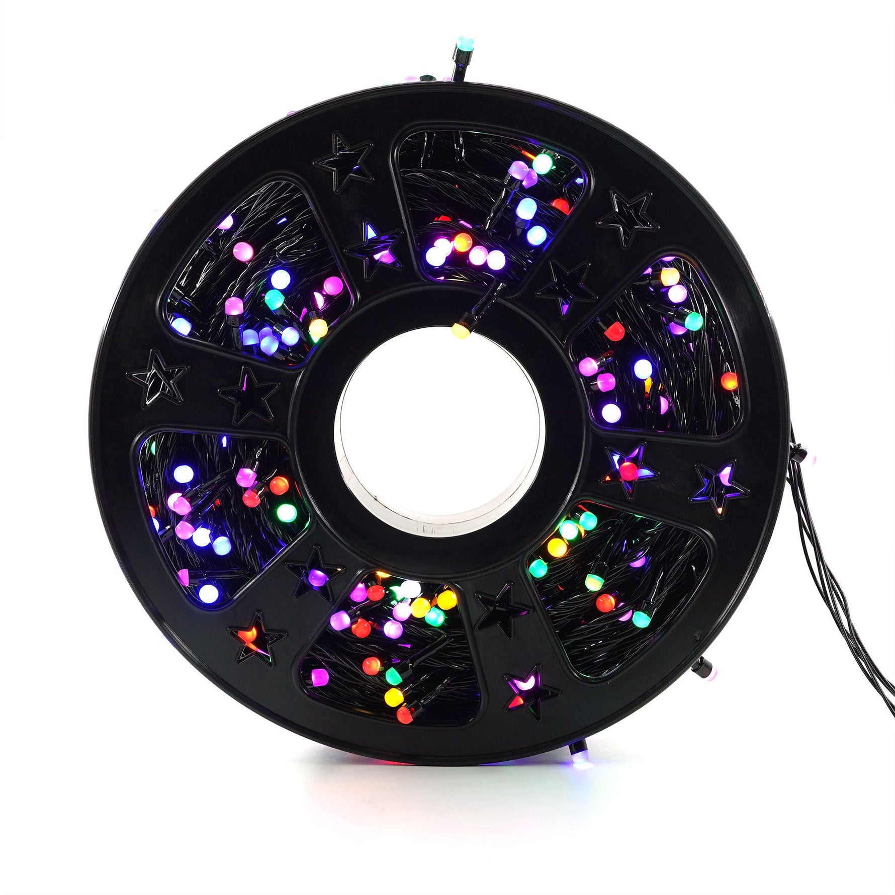 Instalatie de Craciun Liniara Yoto, 50 m, 1 m Prelungitor 220V, 498 LED, 8 Jocuri de Lumini, Controler, Fir Negru,