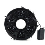 Instalatie de Craciun Liniara Yoto, 50 m, 1 m Prelungitor 220V, 498 LED, 8 Jocuri de Lumini, Controler, Fir Negru,