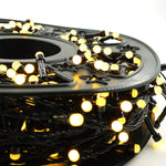 Instalatie de Craciun Liniara Yoto, 50 m, 1 m Prelungitor 220V, 498 LED, 8 Jocuri de Lumini, Controler, Fir Negru,