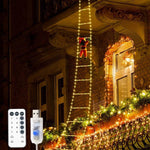 Instalatie LED de Craciun, Flippy, cu Accesorii, Lumina Calda, Lungime 1.7m, 8 Trepte, 144 de Luminite, 8 Moduri, Model