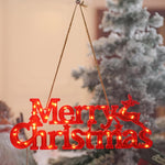 Instalatie LED de Craciun, Flippy, Litere 3D, Merry Christmas, Lumina Calda, 27.5 x 10.5 x 1.4 cm, Rosu