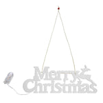 Instalatie LED de Craciun, Flippy, Litere 3D, Merry Christmas, Lumina Calda, 27.5 x 10.5 x 1.4 cm, Alb