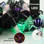 Instalatie de Craciun Liniara RGRB Yoto, 10 m, din care 1 m Prelungitor 220V, 40 LED, Model Stelute, Utilizare