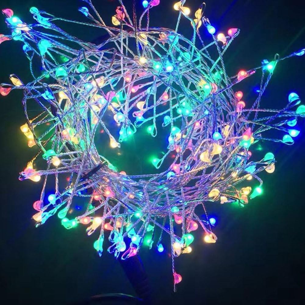 Instalatie de Craciun Liniara, Flippy®, Tip Cluster, 8 Jocuri de Lumini, cu Telecomanda, 25 m, 1000 LED-uri, Alimentare