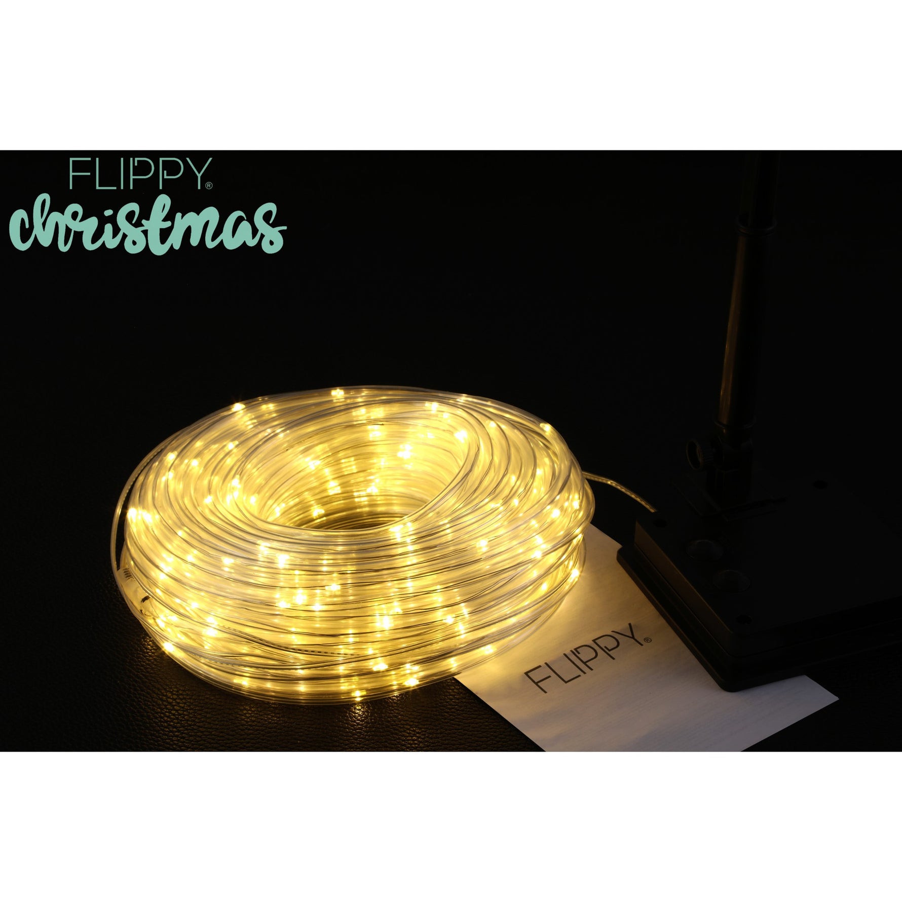 Instalatie luminoasa de Craciun tip furtun luminos, 300 LED-uri, 32 metri lungime, 8 programe, 2 metri prelungitor,