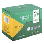 Instalatie luminoasa de Craciun tip furtun luminos, 100 LED-uri, 12 metri lungime, 8 programe, 2 metri prelungitor,