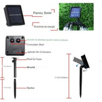Instalatie Solara 4 m, 28 Led-uri cu Ornament tip picatura de apa, Liniara, 600 mAh, Fir negru, Interior, Exterior,