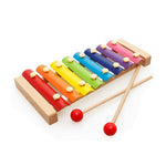 Instrument Muzical Xilofon Flippy, din Lemn, 8 Note Muzicale, 2 Bete de Percutie, 4-6 Ani, Multicolor