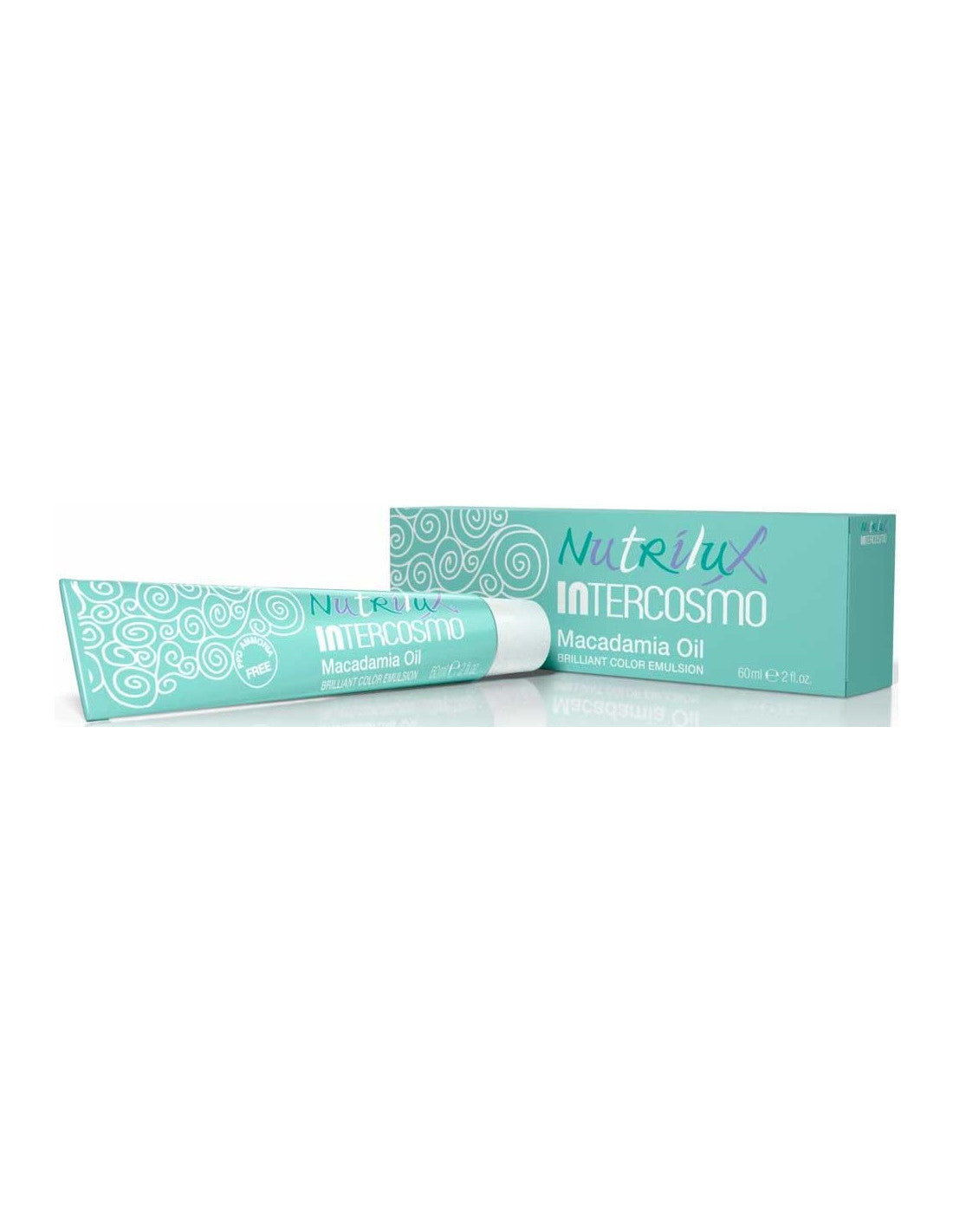 Intercosmo, Nutrilux, Vopsea permanentă de păr, 5.13 Light Brown Golden Ash, 60 ml