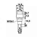 Intrerupator buton cu apasare 1 circuit 2A 250V OFF-ON cu retinere negru 09068FK