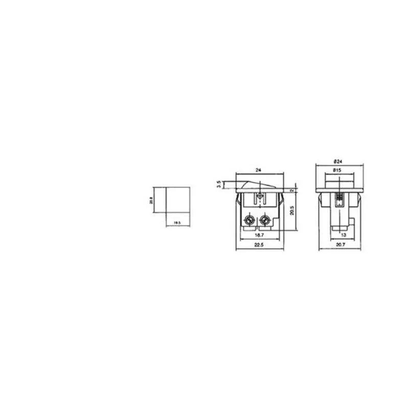 Intrerupator ON-OFF RS101 albastru 3A 230V 1 contact cu retinere