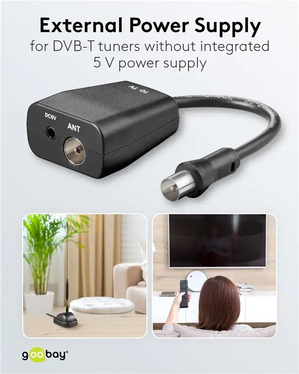 Invertor de putere si alimentator 5VDC pentru conectare antene DVB-T Goobay 67245