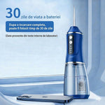 Irigator Bucal Electric, Flippy, Portabil, Dus Bucal pentru Curatare, Indepartare Tartru, 4 Capete, 25 x 8 x 8 cm,