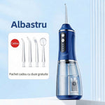 Irigator Bucal Electric, Flippy, Portabil, Dus Bucal pentru Curatare, Indepartare Tartru, 4 Capete, 25 x 8 x 8 cm,