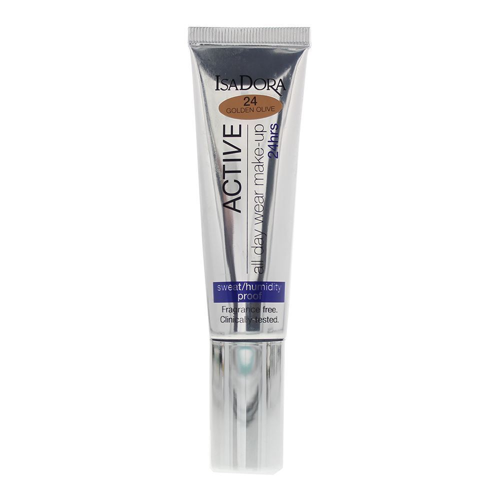 IsaDora, 24 Hrs Active, Natural, Fond de ten lichid, 24, Măslină aurie, 35 ml