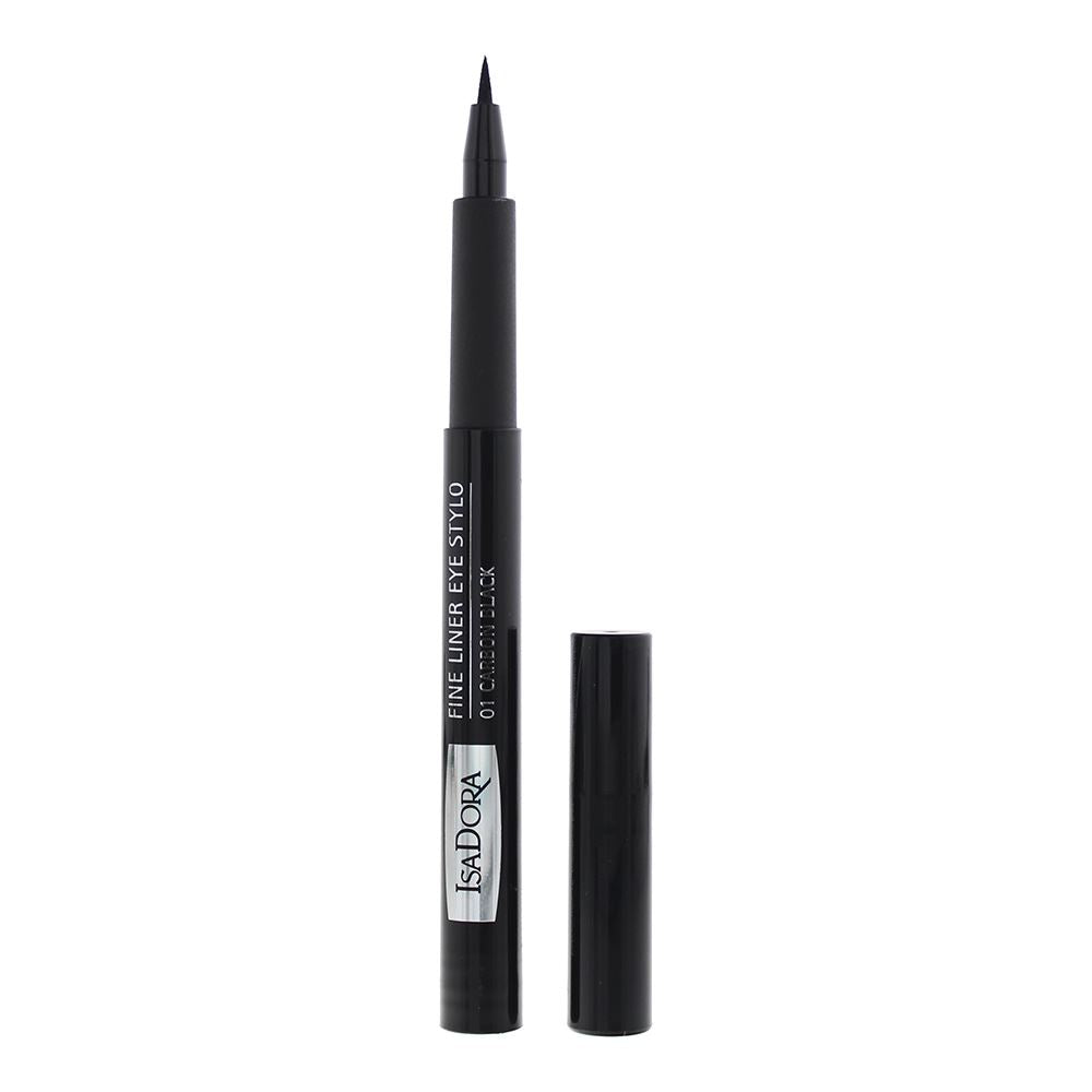 IsaDora, Fine Liner, Retractabil, Creion eyeliner gel, 01, Negru de carbon, 1.1 ml