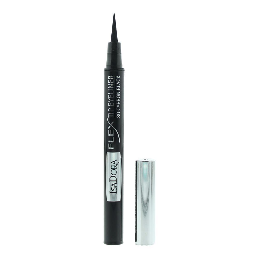IsaDora, Flex Tip, creion de eyeliner lichid, Intens, Creion eyeliner gel, 80, Negru de carbon, 1.2 ml