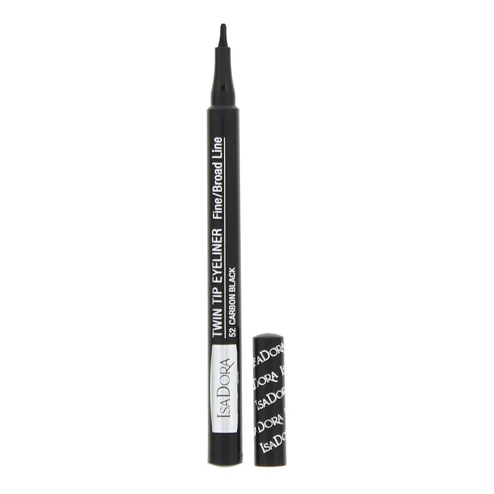 IsaDora, Twin Tip, Tuș de ochi lichid, 52, Negru de carbon, 1 ml