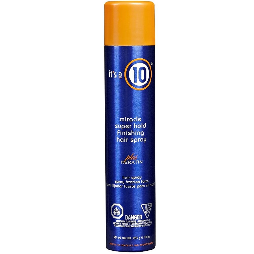 It's a 10, Miracle Super Hold Finishing Spray Plus Keratin, Fixativ, Stil, Fixare extra puternică, 334 ml - Olmarkt