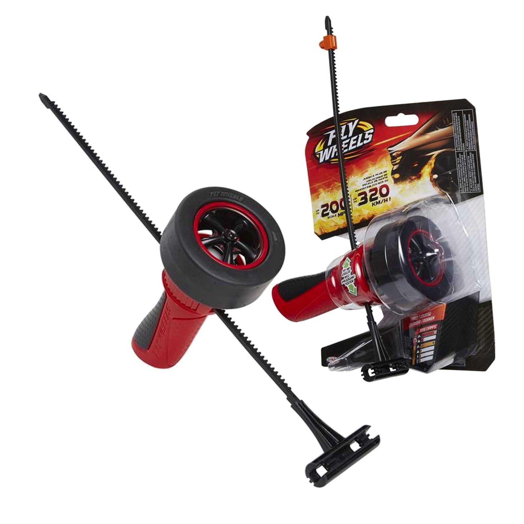 Jakks Pacific, 1 anvelopă + ejector pentru gheară de putere off road, Jakks Pacific, Roți zburătoare, Roșu/Negru, Pentru băieți - Olmarkt